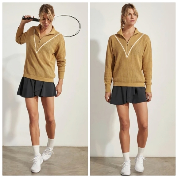 New VARLEY Calva Knit Pullover Prarie Sand Sweater - Picture 1 of 14